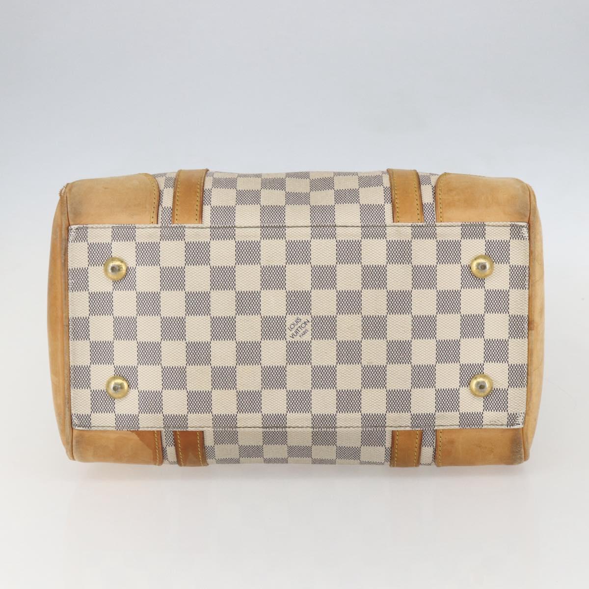 LOUIS VUITTON Damier Azur Berkeley Hand Bag N52001 LV Auth gh1418