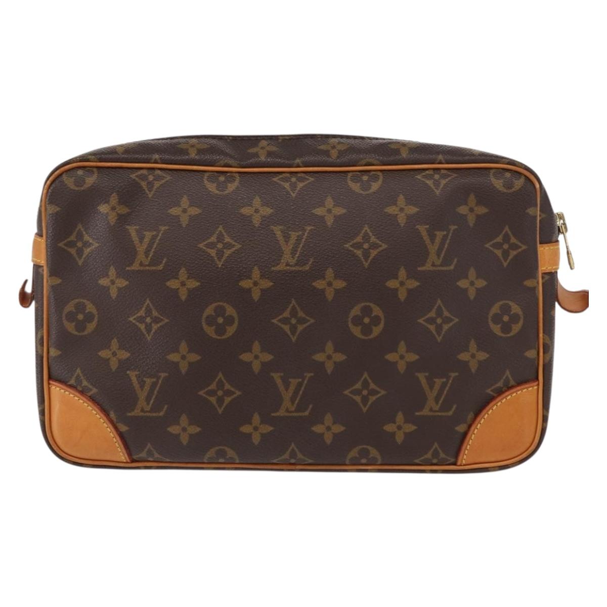 LOUIS VUITTON Monogram Compiegne 28 Clutch Bag M51845 LV Auth gh1430