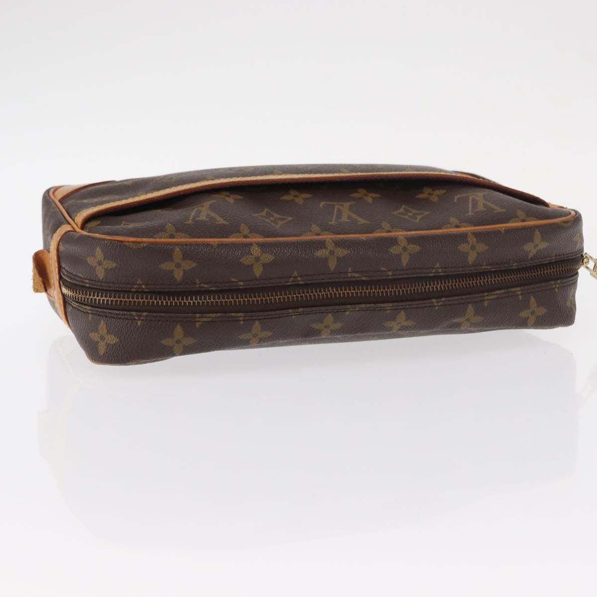 LOUIS VUITTON Monogram Compiegne 28 Clutch Bag M51845 LV Auth gh1430