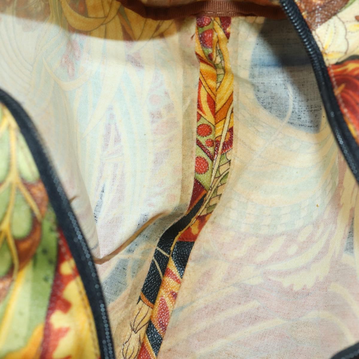 Salvatore Ferragamo Botanical Pattern Shoulder Bag PVC Multicolor Auth gh1445