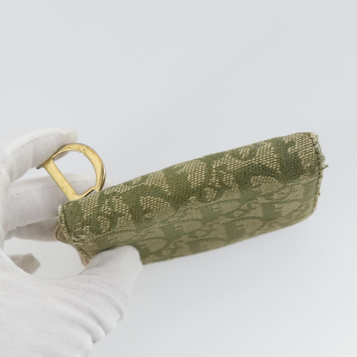 LOUIS VUITTON Dior Monogram Trotter Canvas Wallet 4 Set Green LV Auth gh1453