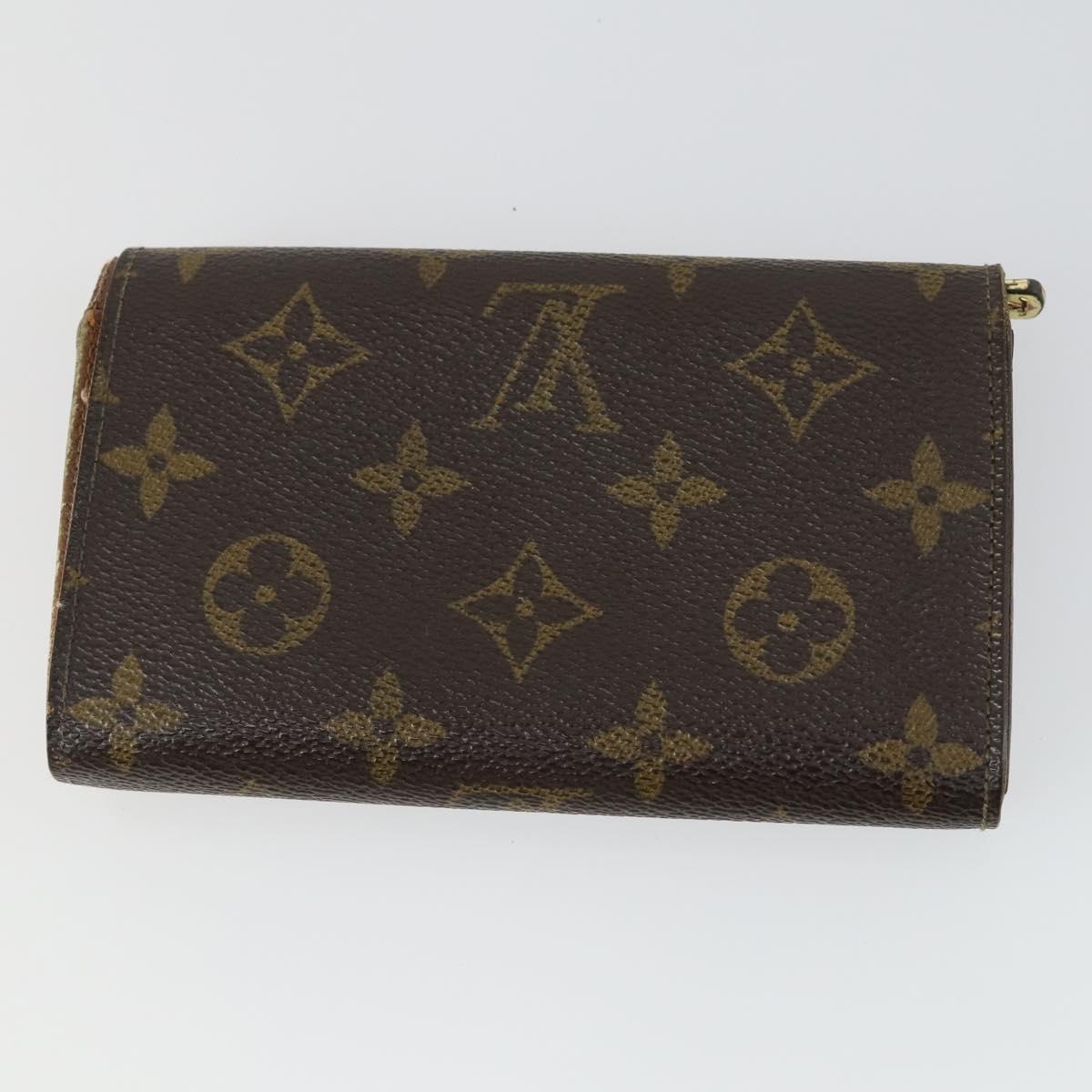 LOUIS VUITTON Dior Monogram Trotter Canvas Wallet 4 Set Green LV Auth gh1453