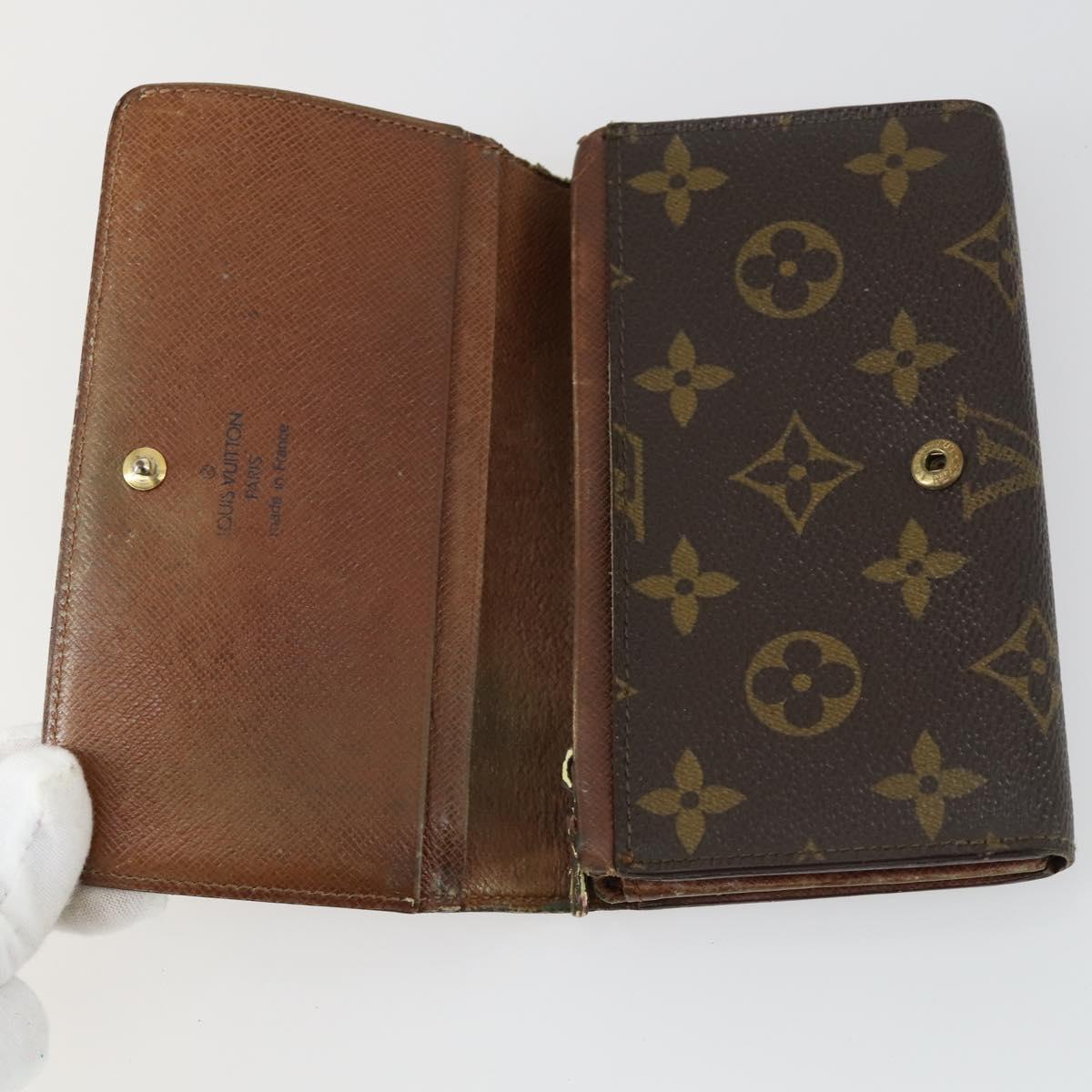 LOUIS VUITTON Dior Monogram Trotter Canvas Wallet 4 Set Green LV Auth gh1453