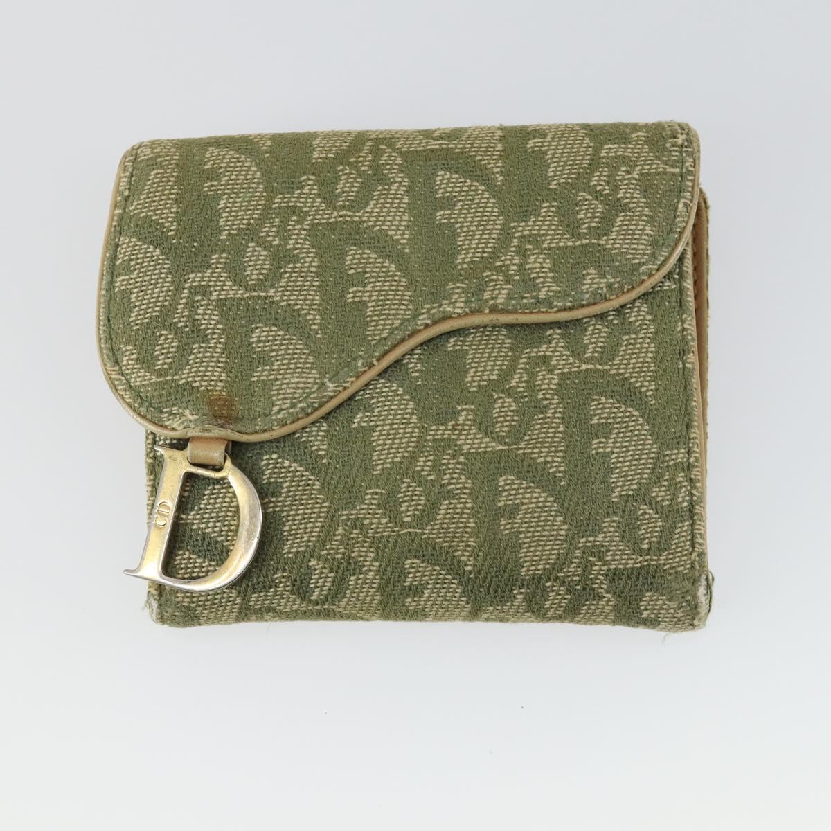 LOUIS VUITTON Dior Monogram Trotter Canvas Wallet 4 Set Green LV Auth gh1453