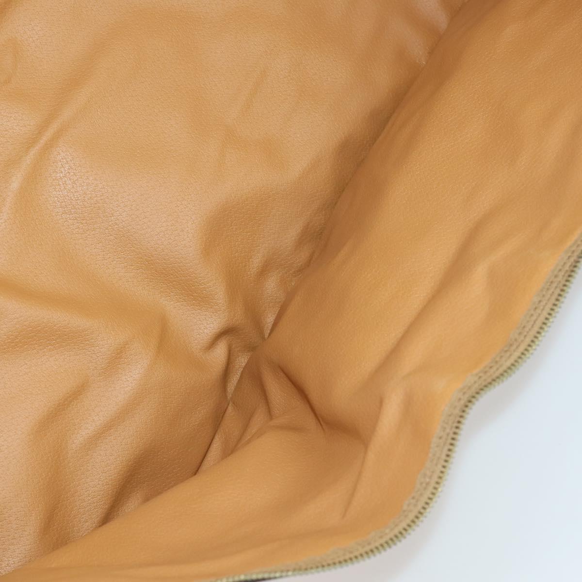 CELINE Macadam Canvas Garment Cover PVC Leather Brown Auth gh1467