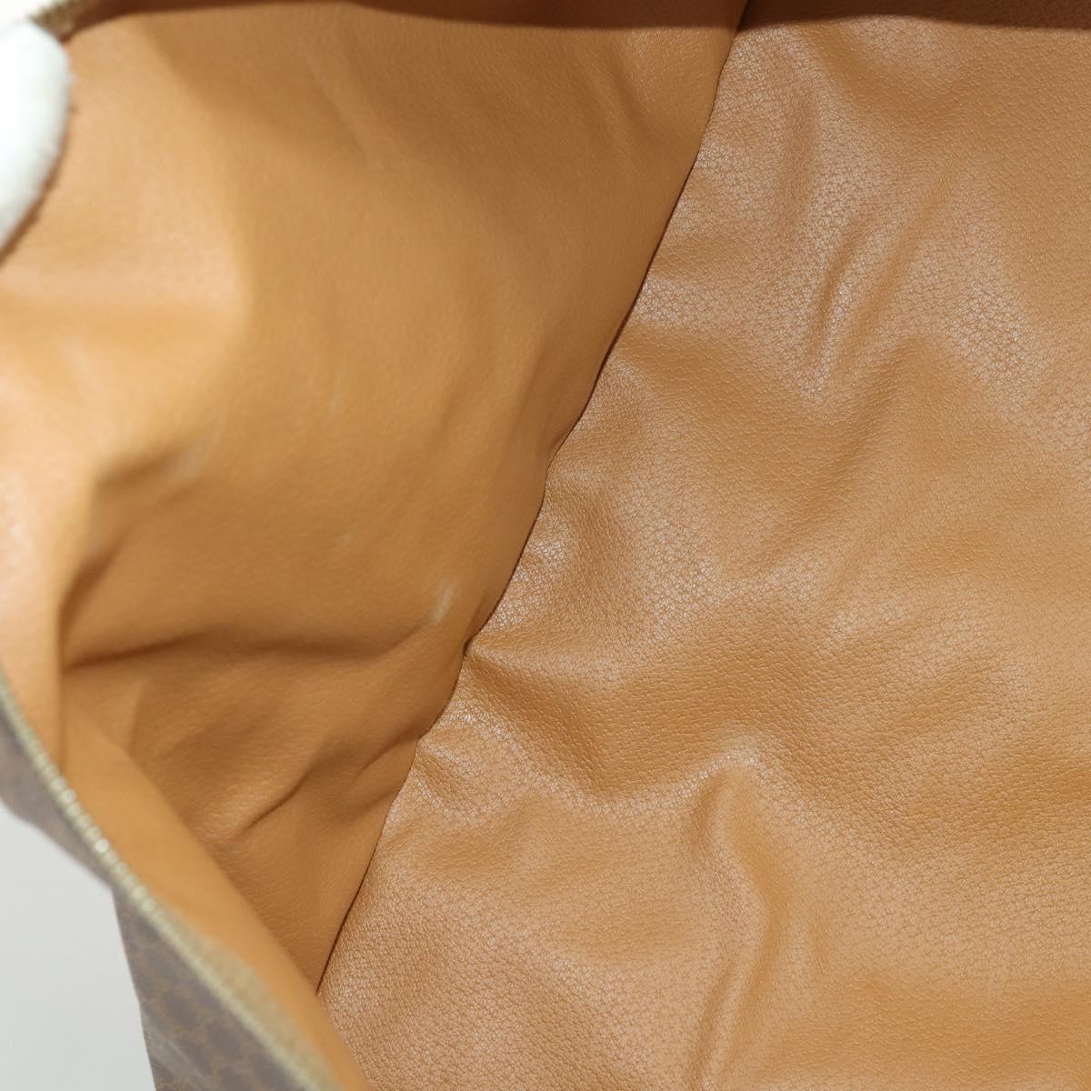 CELINE Macadam Canvas Garment Cover PVC Leather Brown Auth gh1467