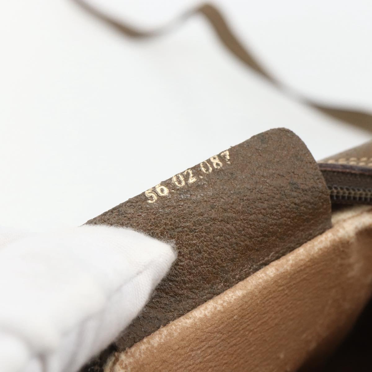 GUCCI GG Supreme Web Sherry Line Bag PVC Beige Gold 56 02 087 Auth gh1506