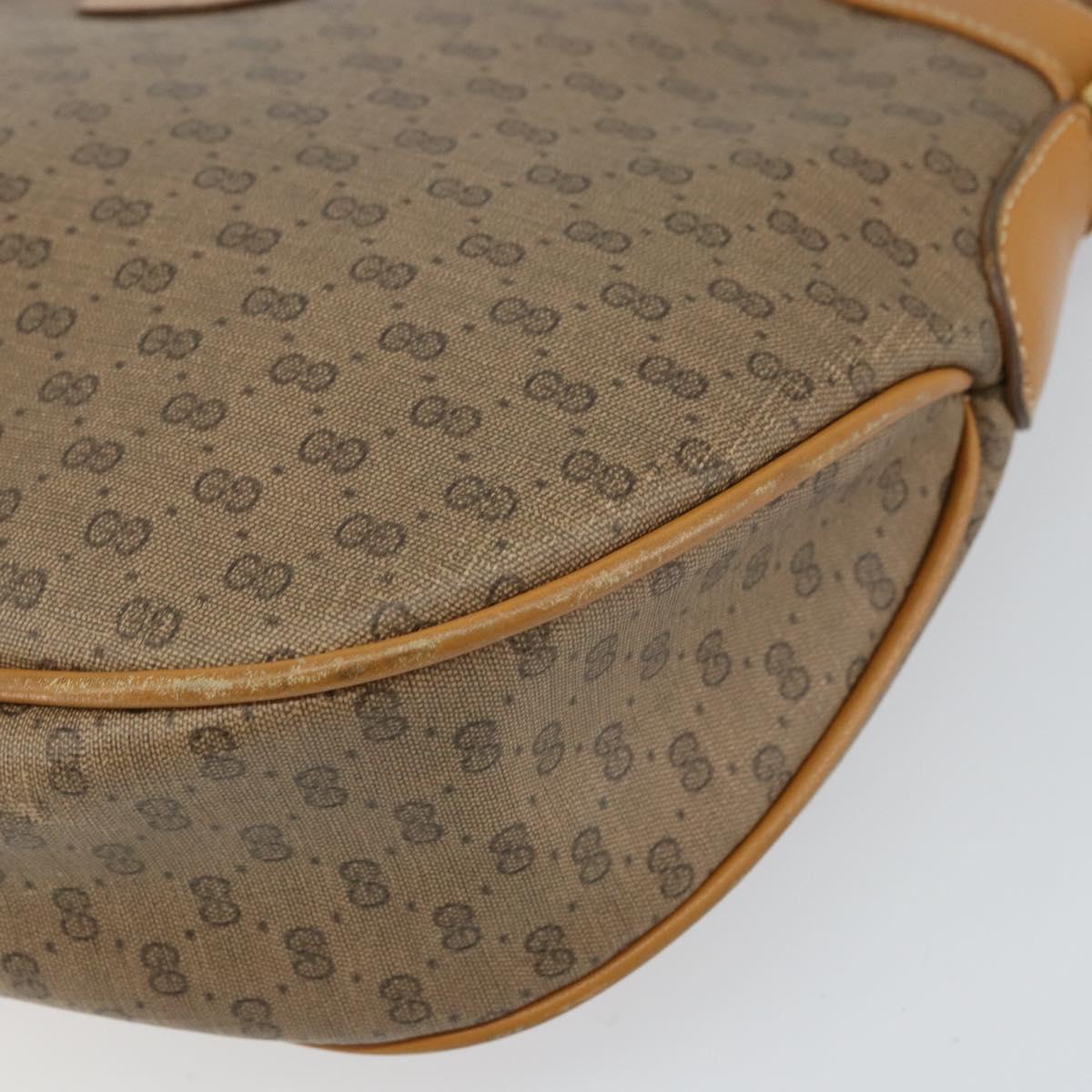 GUCCI Micro GG Supreme Shoulder Bag PVC Beige Gold 007 87 0096 Auth gh1507