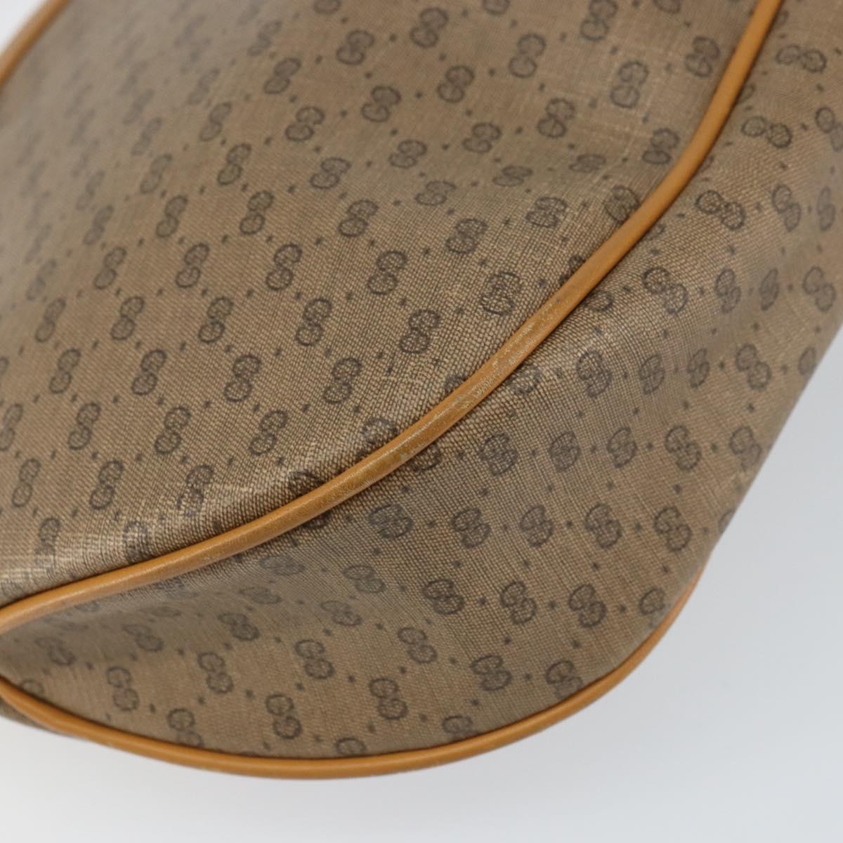 GUCCI Micro GG Supreme Shoulder Bag PVC Beige Gold 007 87 0096 Auth gh1507