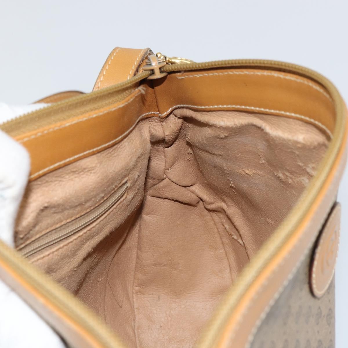 GUCCI Micro GG Supreme Shoulder Bag PVC Beige Gold 007 87 0096 Auth gh1507