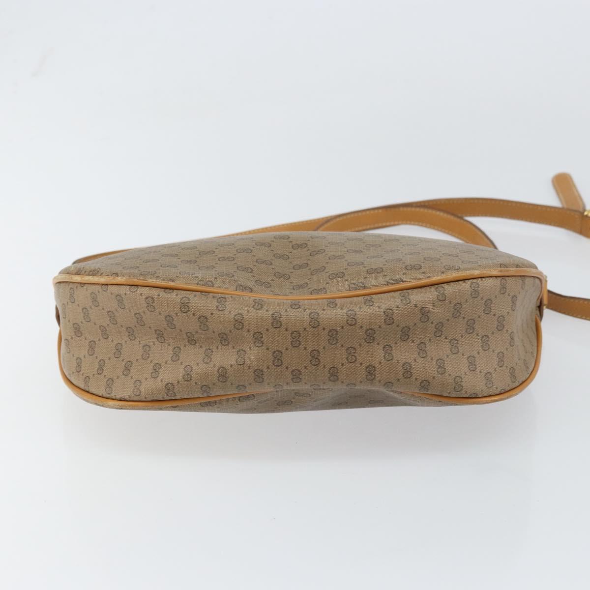 GUCCI Micro GG Supreme Shoulder Bag PVC Beige Gold 007 87 0096 Auth gh1507