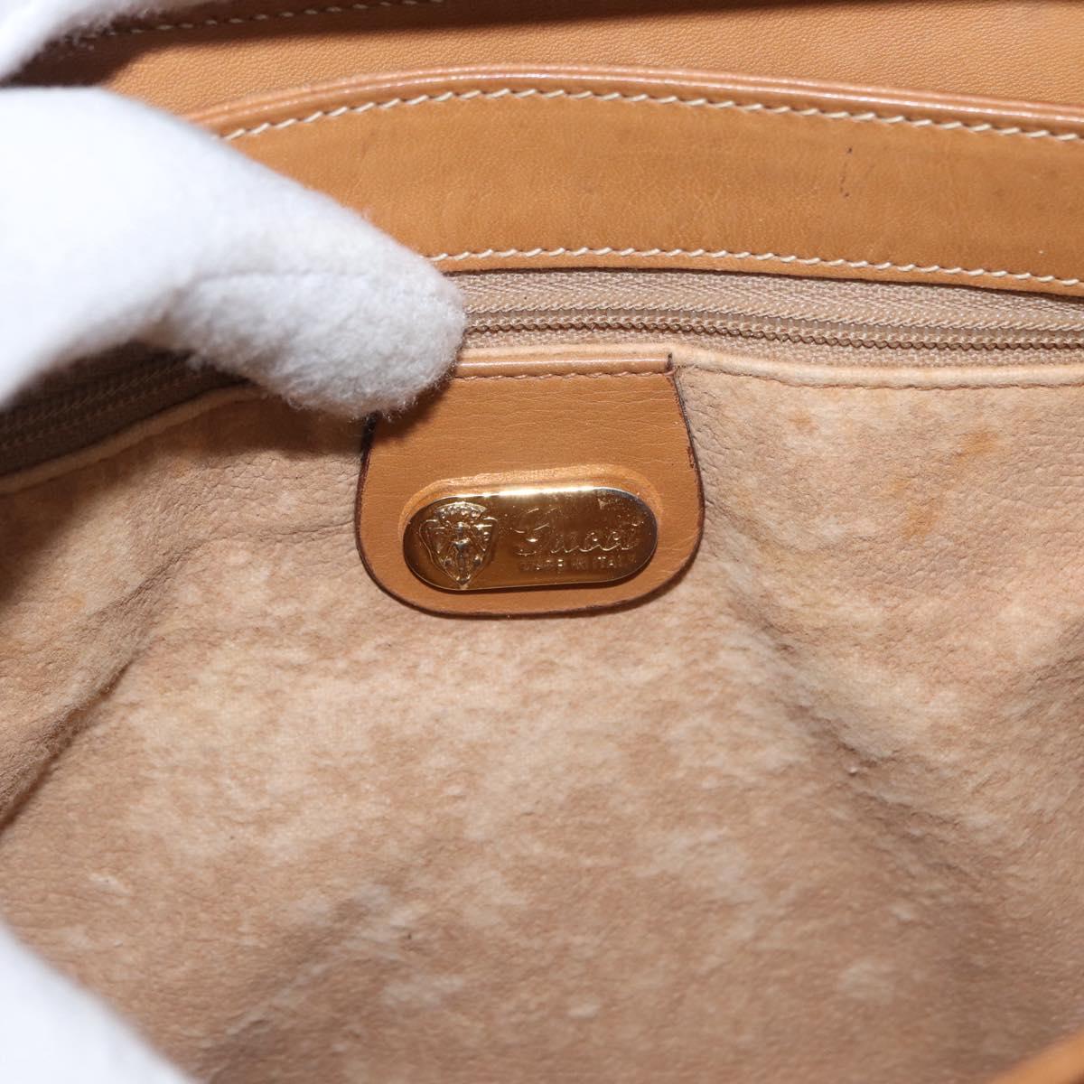 GUCCI Micro GG Supreme Hand Bag PVC Beige Gold 000 46 4857 Auth gh1508
