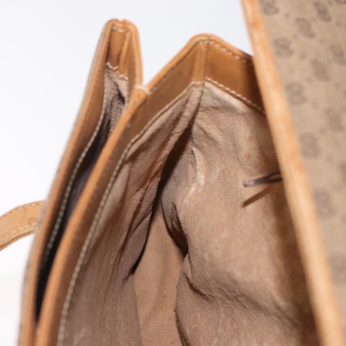 GUCCI Micro GG Supreme Hand Bag PVC Beige Gold 000 46 4857 Auth gh1508