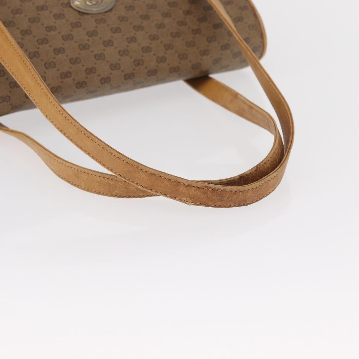 GUCCI Micro GG Supreme Hand Bag PVC Beige Gold 000 46 4857 Auth gh1508