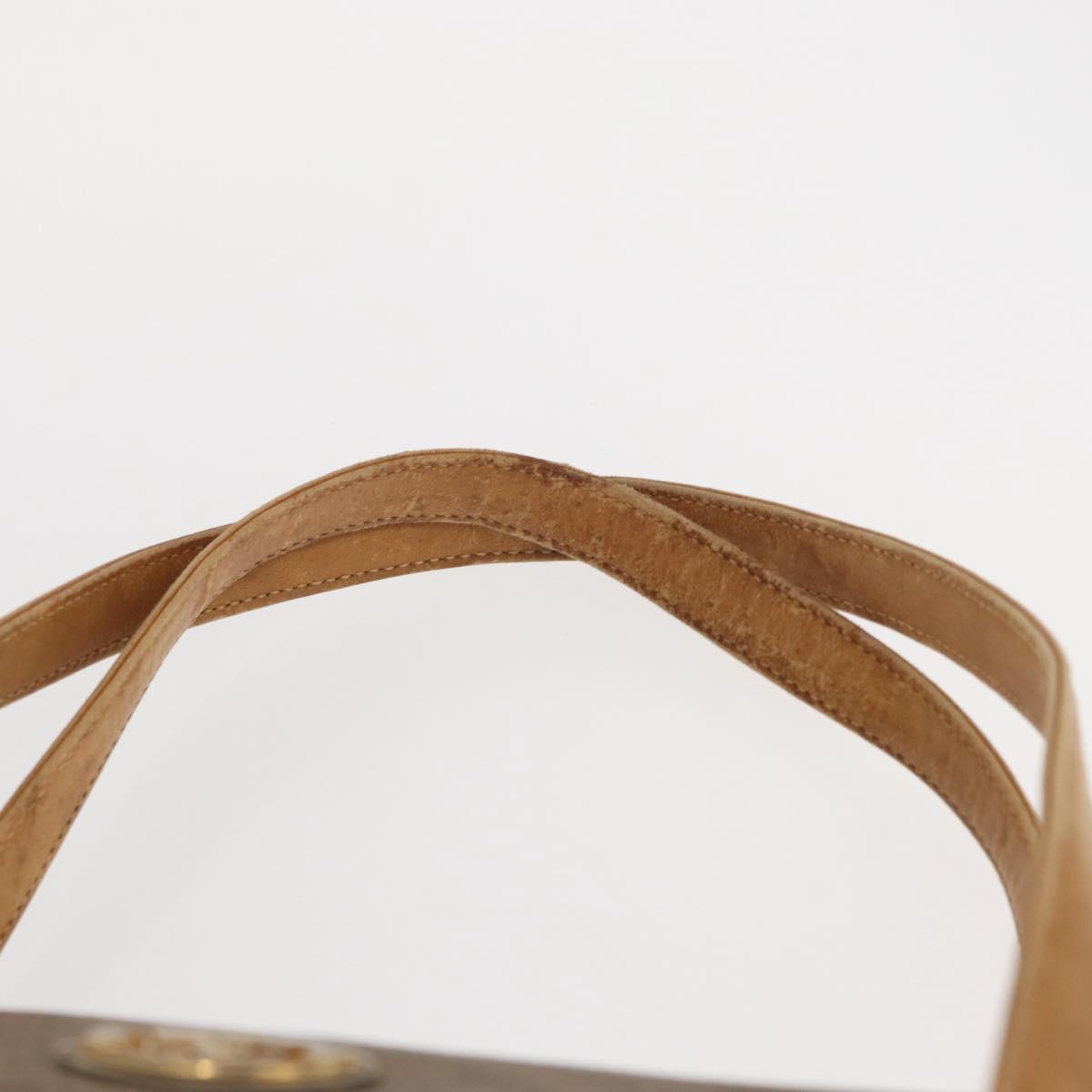 GUCCI Micro GG Supreme Hand Bag PVC Beige Gold 000 46 4857 Auth gh1508