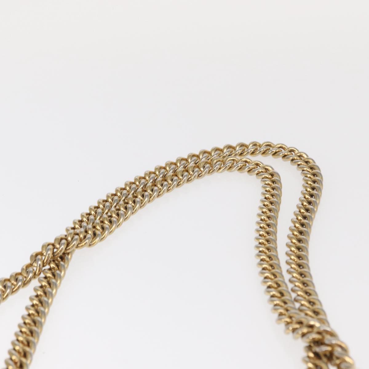 GUCCI GG Supreme Chain Shoulder Bag PVC Beige Gold 409487 Auth gh1509