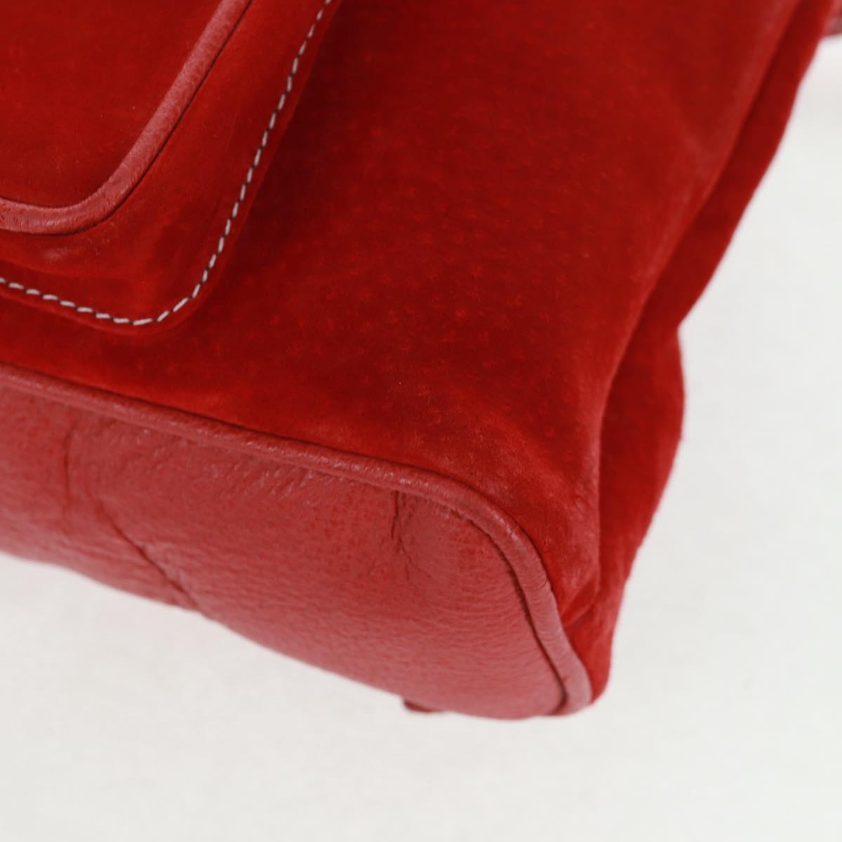 GUCCI Bamboo Backpack Suede Red Gold 003 1998 0030 Auth gh1510