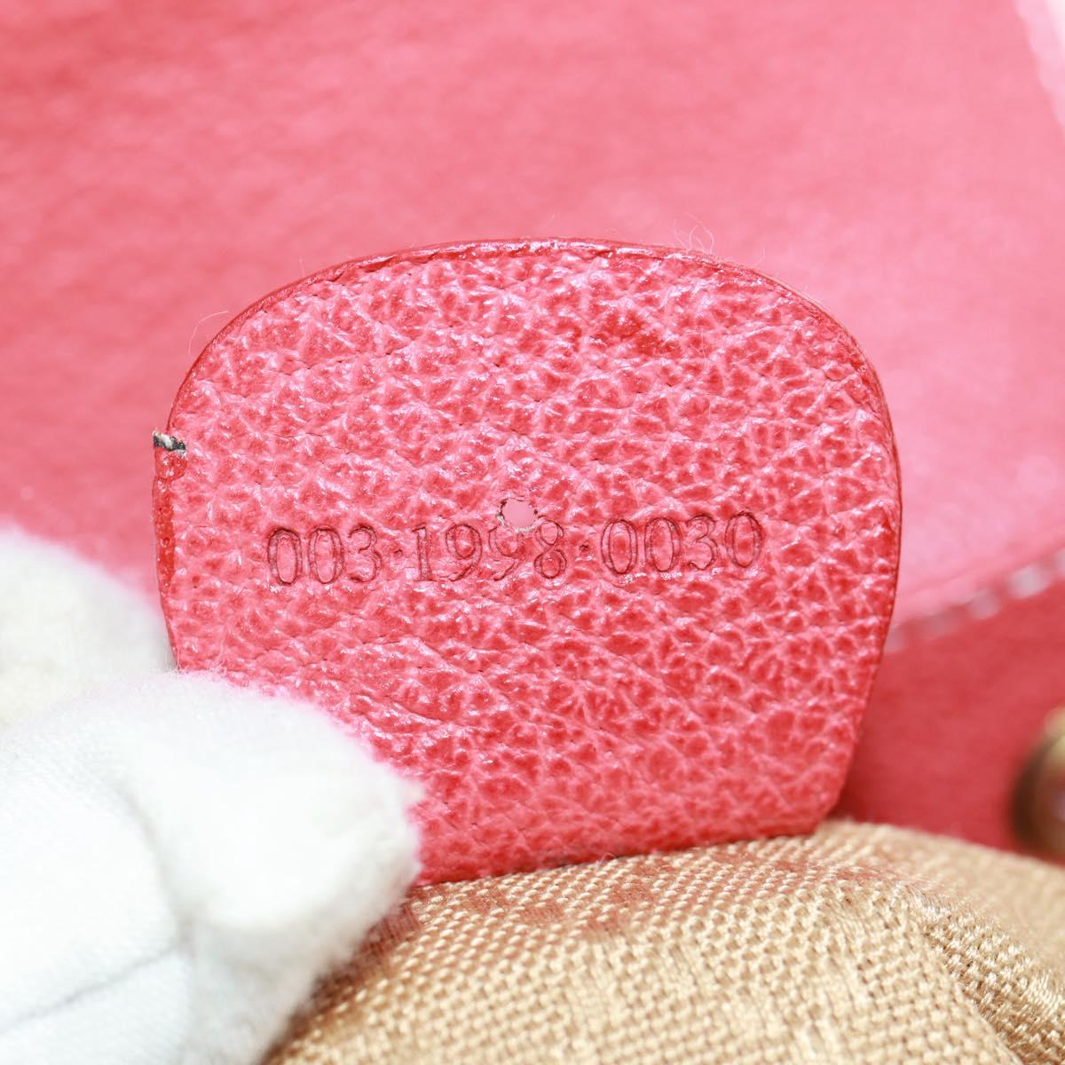 GUCCI Bamboo Backpack Suede Red Gold 003 1998 0030 Auth gh1510