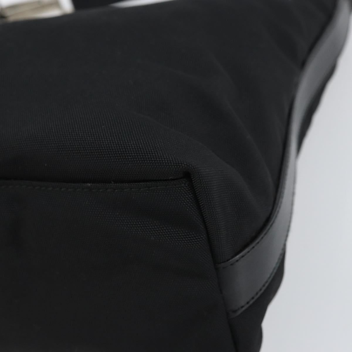 GUCCI Shoulder Bag Nylon Black Silver 000 0602 3754 Auth gh1511