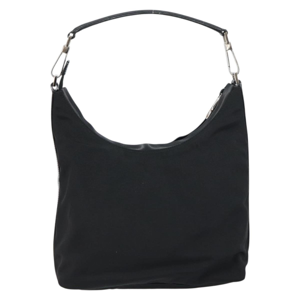 GUCCI Shoulder Bag Nylon Black Silver 000 0602 3754 Auth gh1511