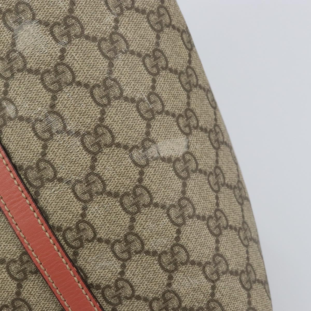 GUCCI GG Supreme Tote Bag PVC Beige Gold 197953 Auth gh1517