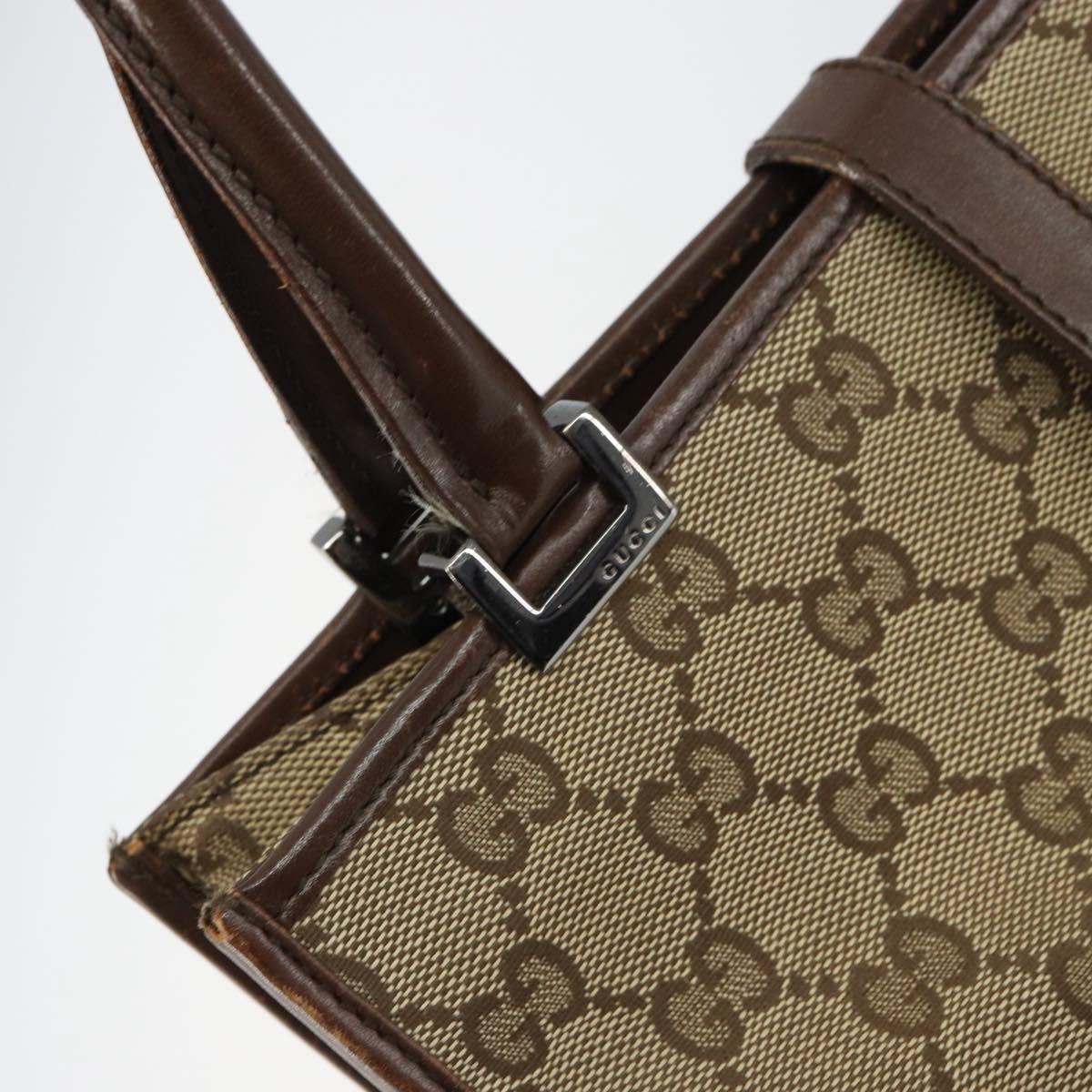 GUCCI GG Canvas Jackie Shoulder Bag Beige Silver 002 1065 3444 Auth gh1526