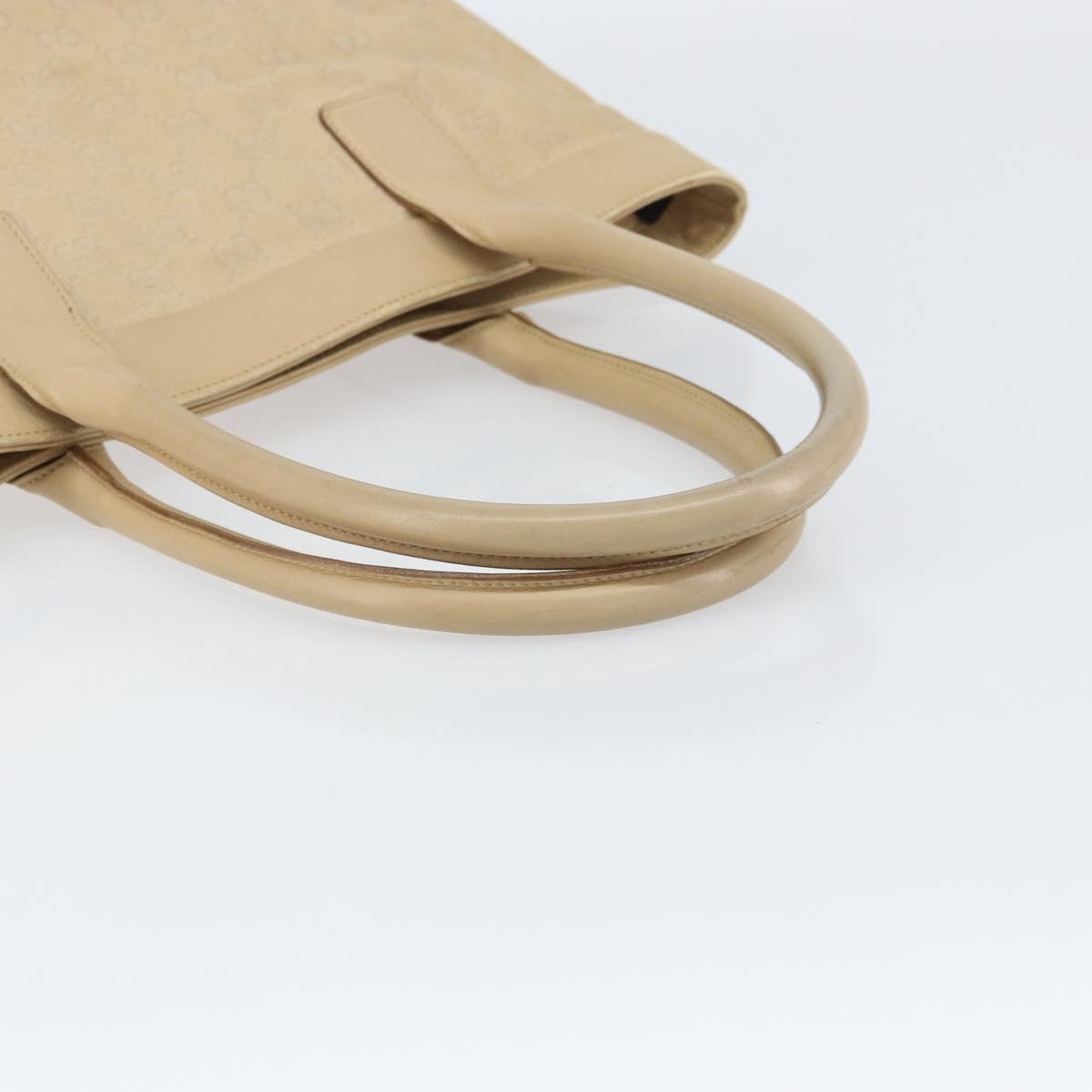 GUCCI GG Canvas Tote Bag Beige Gold 33890 Auth gh1529
