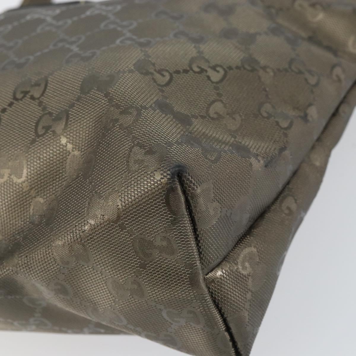 GUCCI GG Crystal Tote Bag Bronze Silver 211138 Auth gh1536