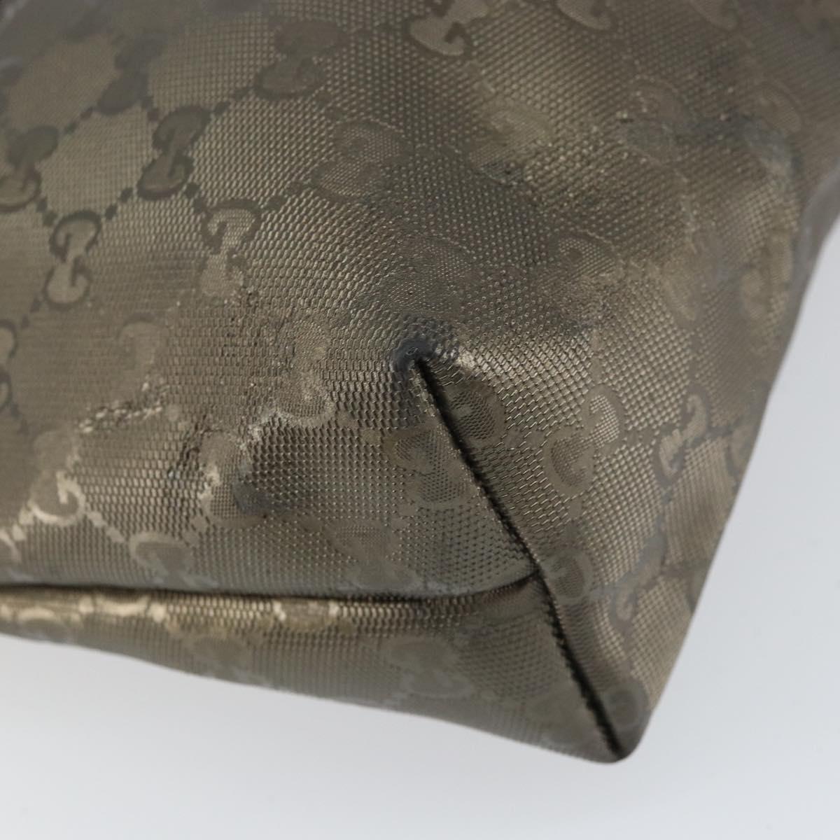 GUCCI GG Crystal Tote Bag Bronze Silver 211138 Auth gh1536