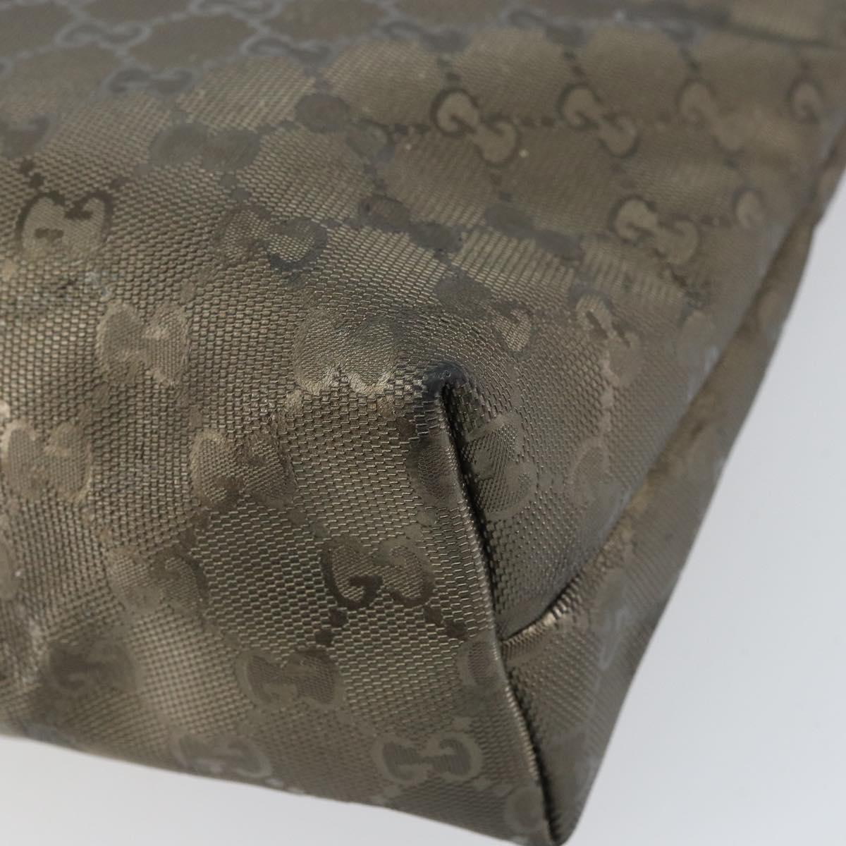 GUCCI GG Crystal Tote Bag Bronze Silver 211138 Auth gh1536