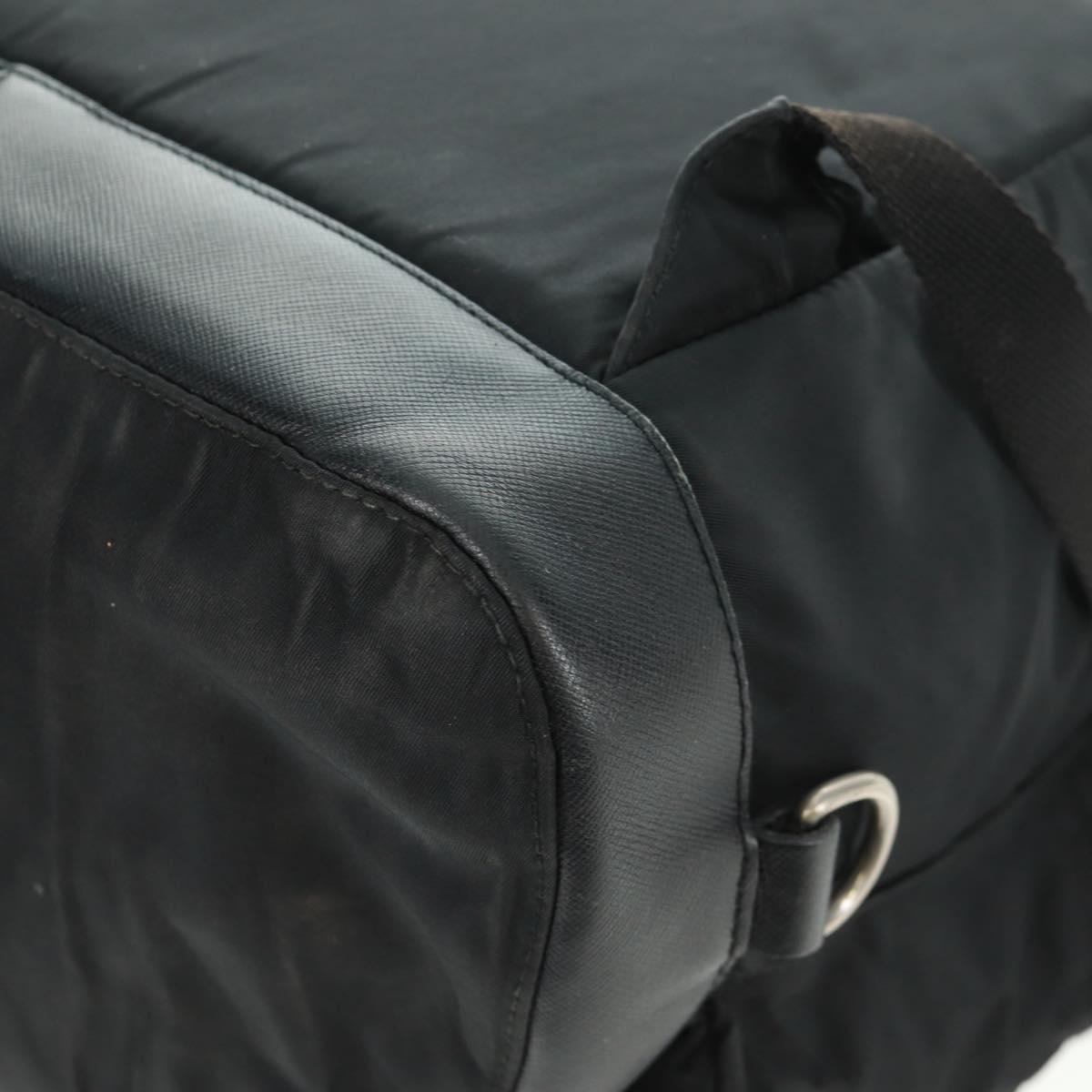 PRADA Backpack Nylon Black Silver Auth gh1538