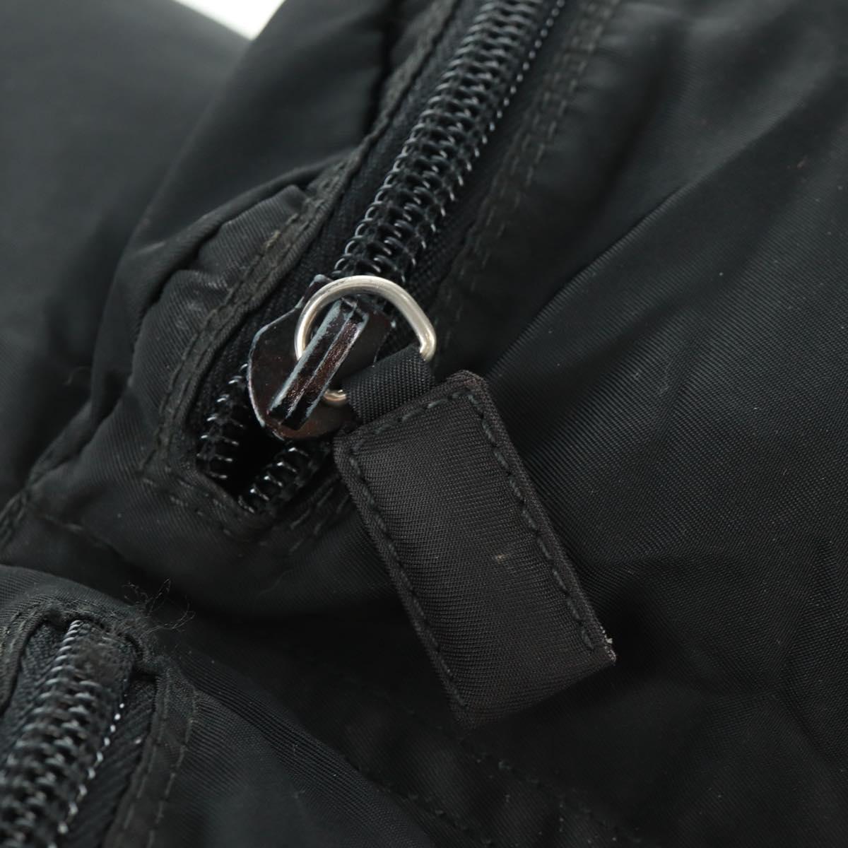 PRADA Backpack Nylon Black Silver Auth gh1538