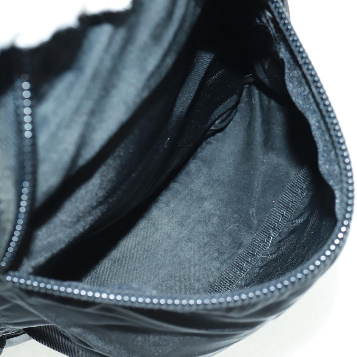 PRADA Backpack Nylon Black Silver Auth gh1538