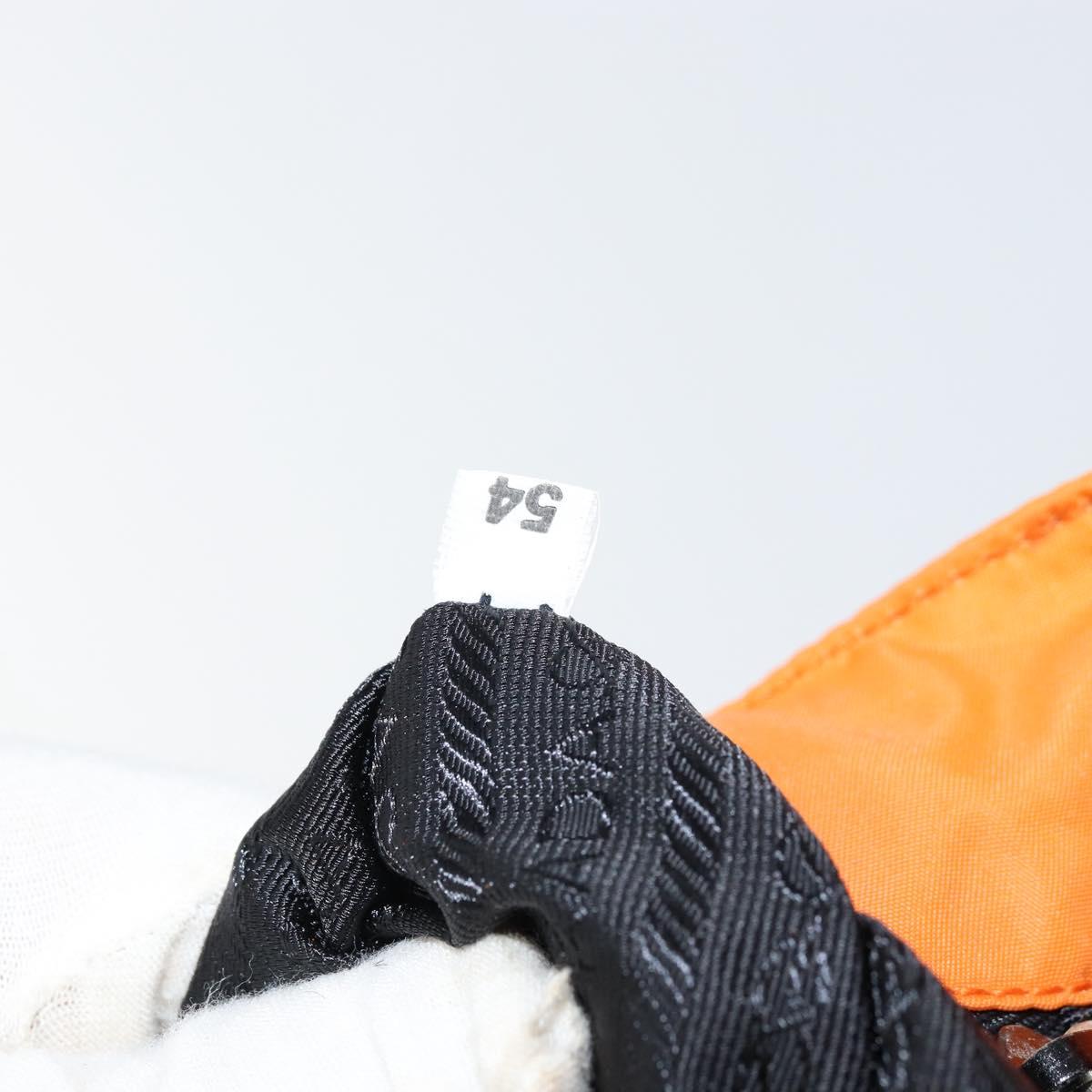 PRADA Tote Bag Nylon Orange Silver Auth gh1541