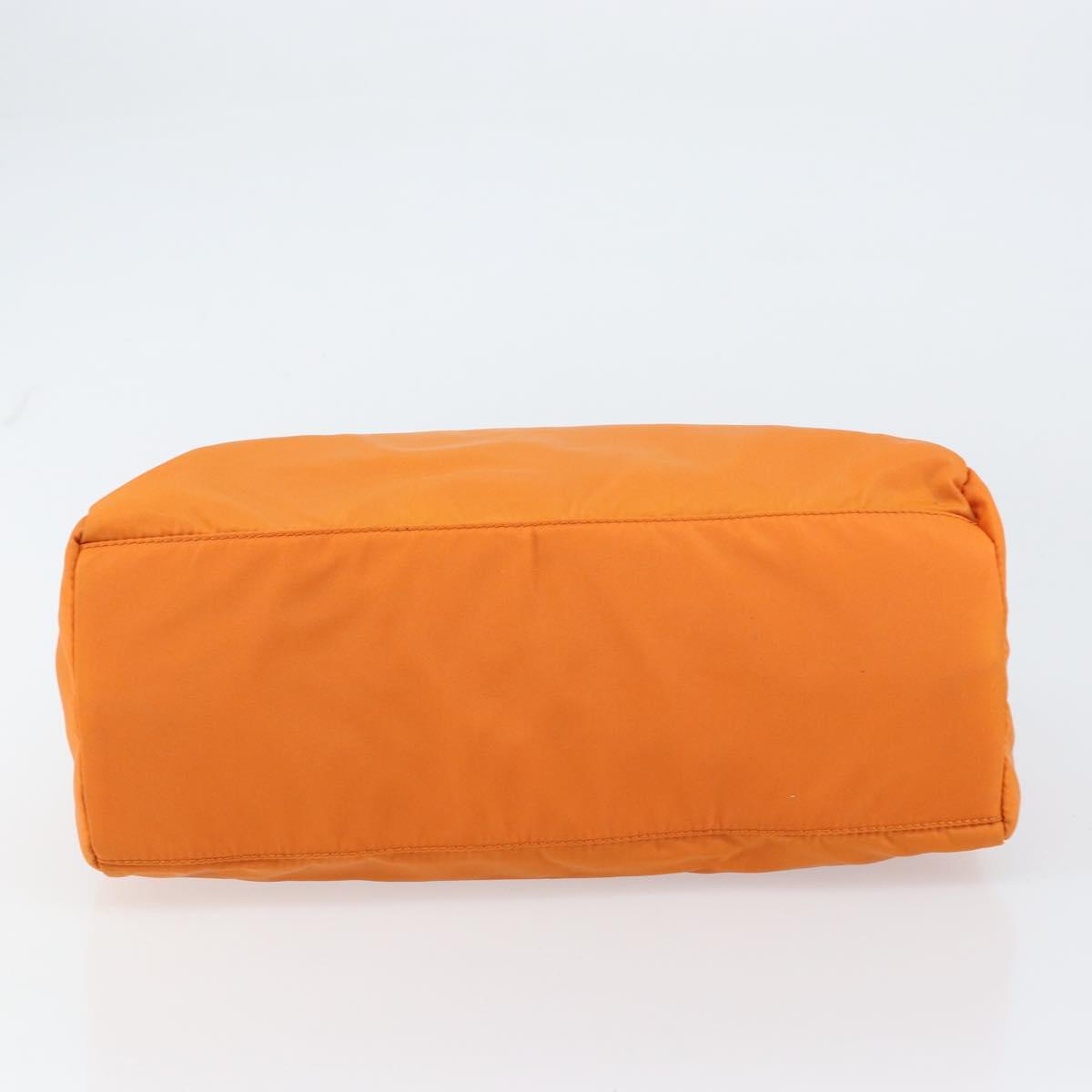 PRADA Tote Bag Nylon Orange Silver Auth gh1541