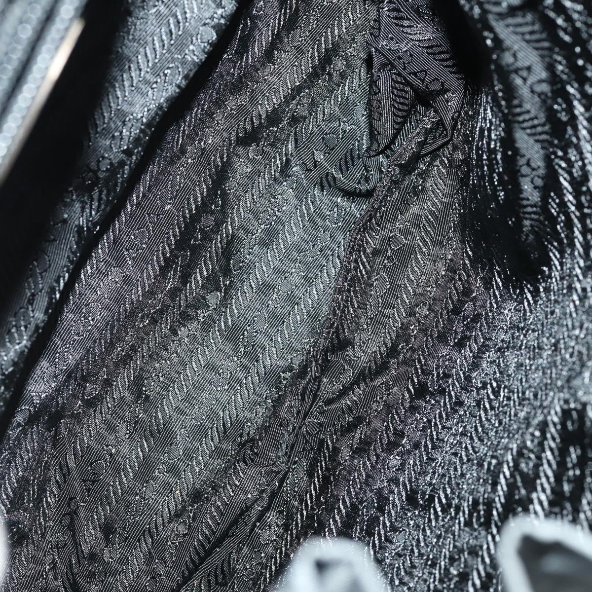 PRADA Backpack Nylon Gray Silver Auth gh1547