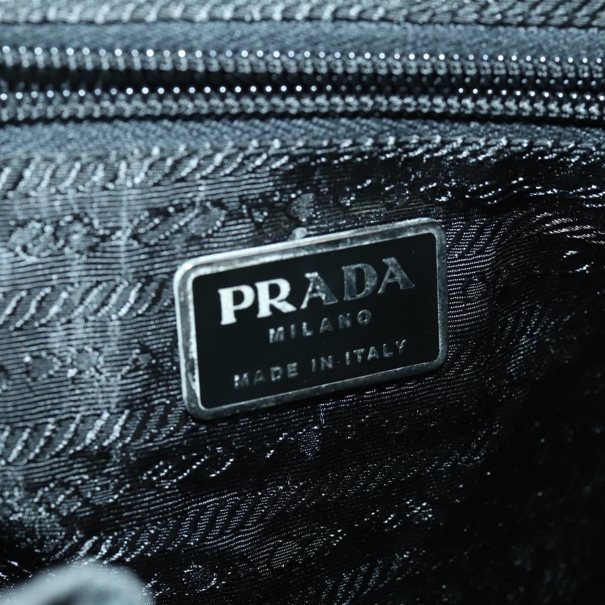 PRADA Backpack Nylon Gray Silver Auth gh1547