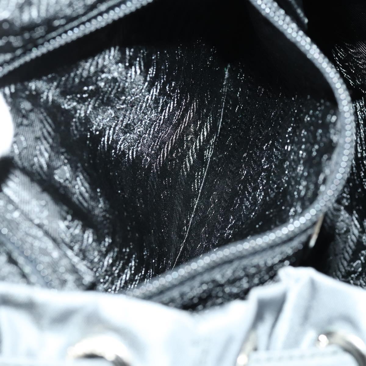 PRADA Backpack Nylon Gray Silver Auth gh1547