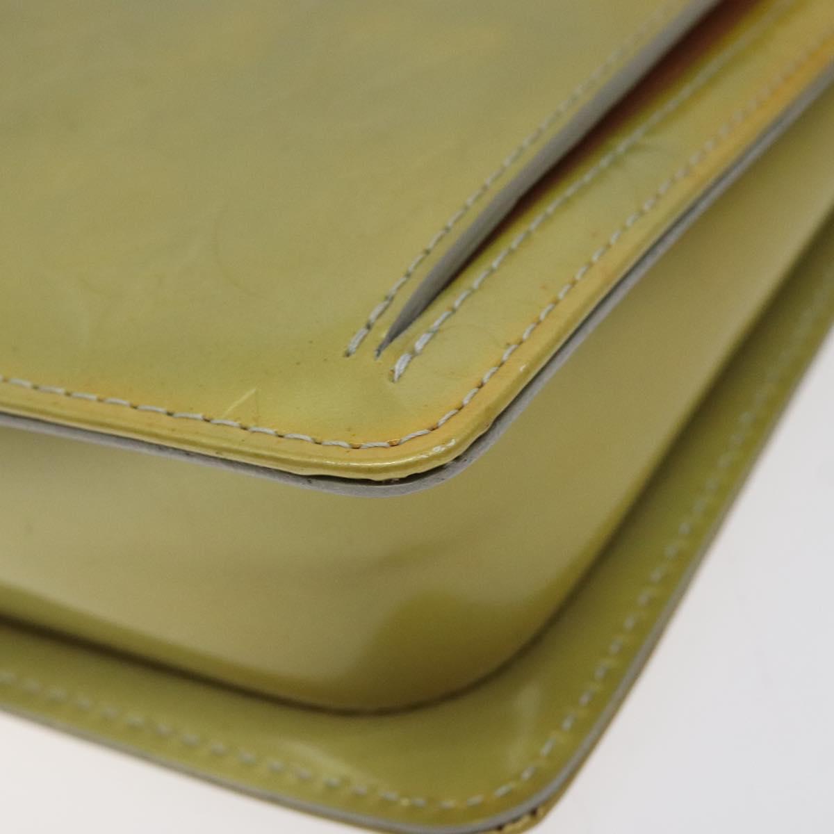 LOUIS VUITTON Monogram Vernis Motto Accessory Pouch Gris M91030 LV Auth gh156