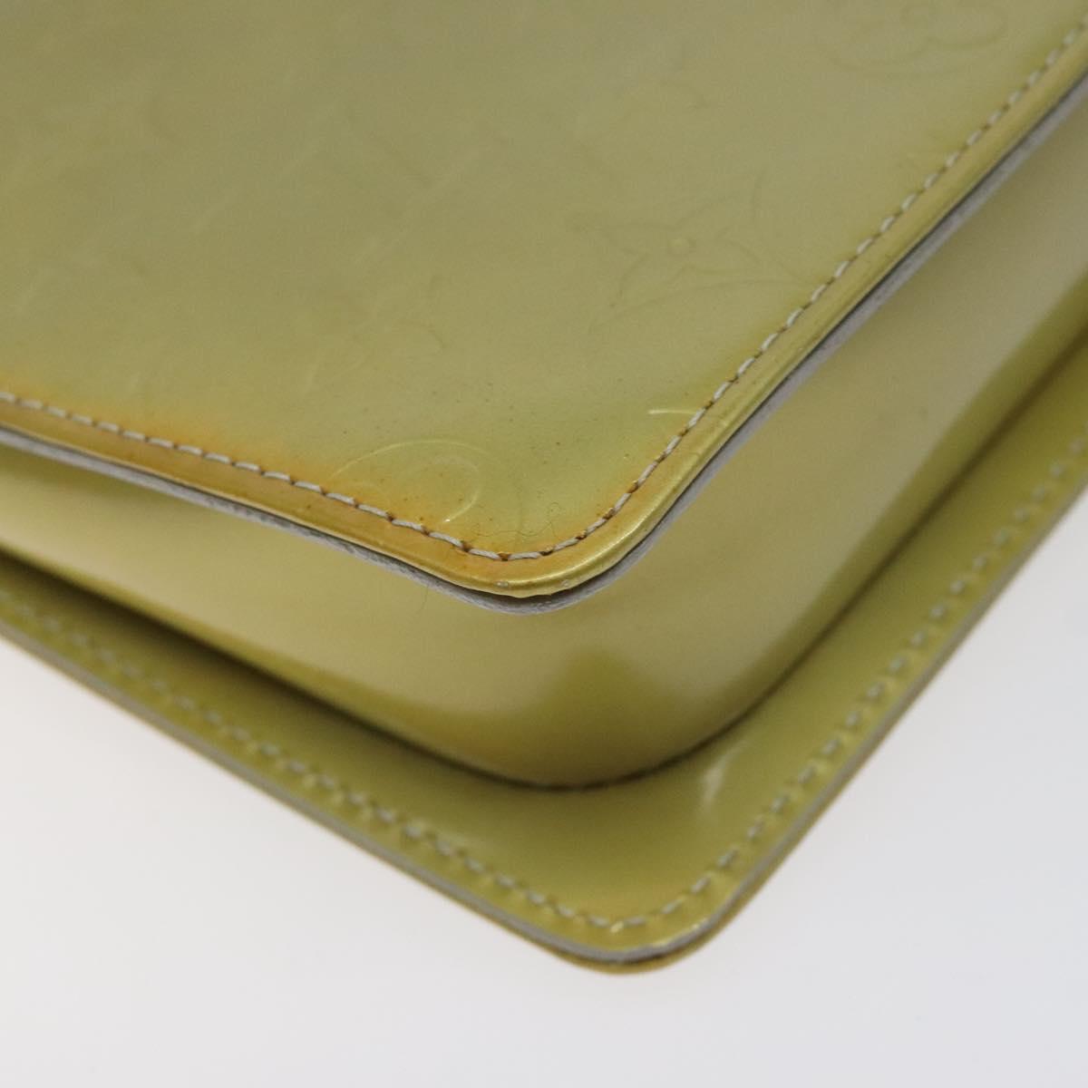 LOUIS VUITTON Monogram Vernis Motto Accessory Pouch Gris M91030 LV Auth gh156