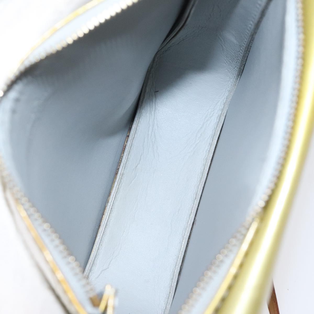 LOUIS VUITTON Monogram Vernis Motto Accessory Pouch Gris M91030 LV Auth gh156