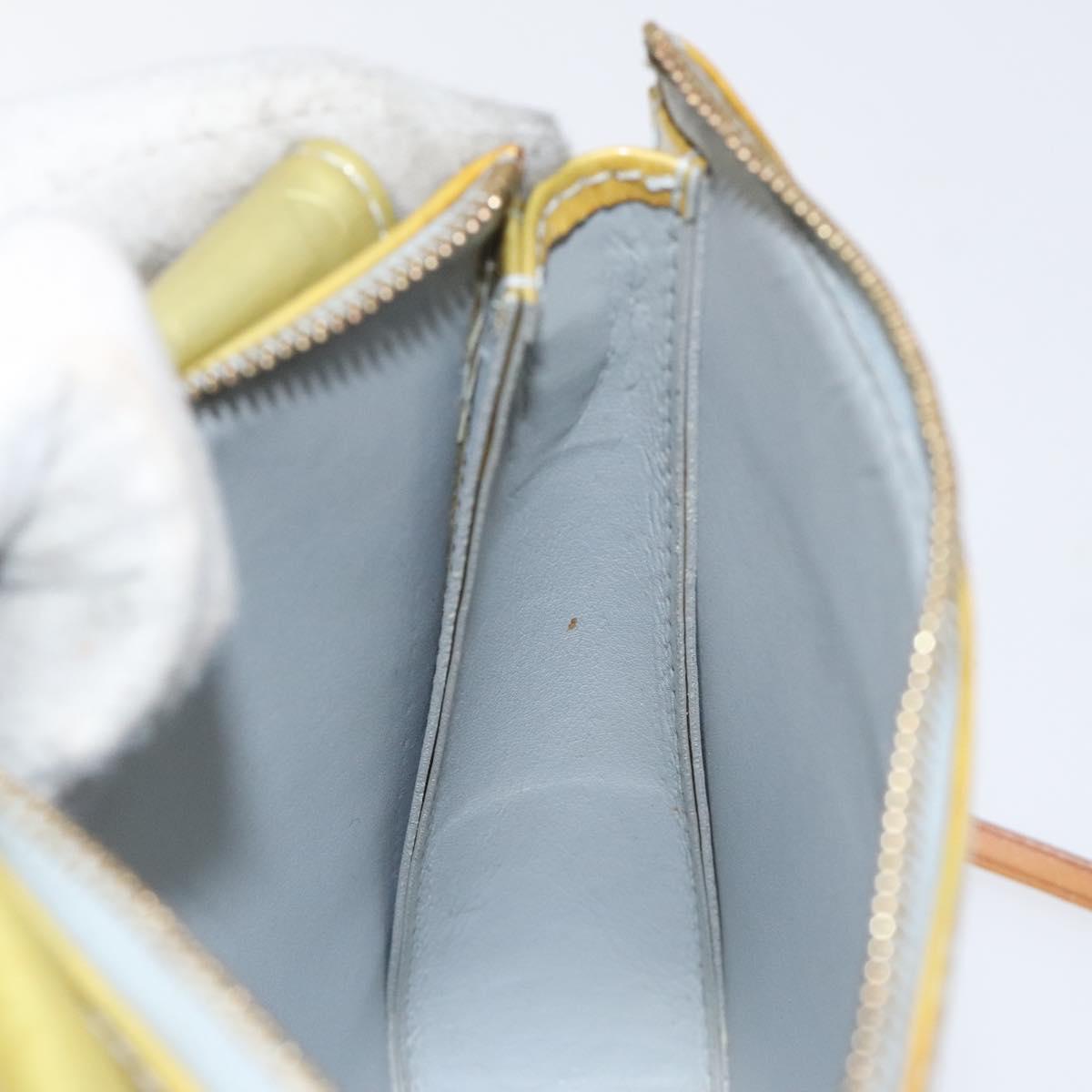 LOUIS VUITTON Monogram Vernis Motto Accessory Pouch Gris M91030 LV Auth gh156