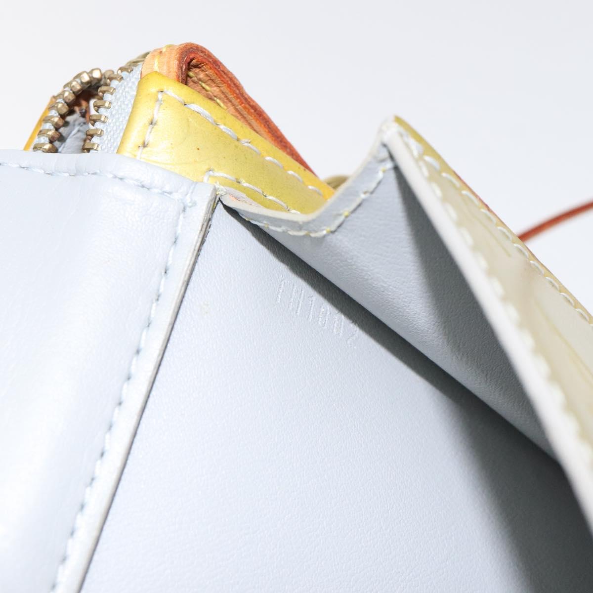 LOUIS VUITTON Monogram Vernis Motto Accessory Pouch Gris M91030 LV Auth gh156