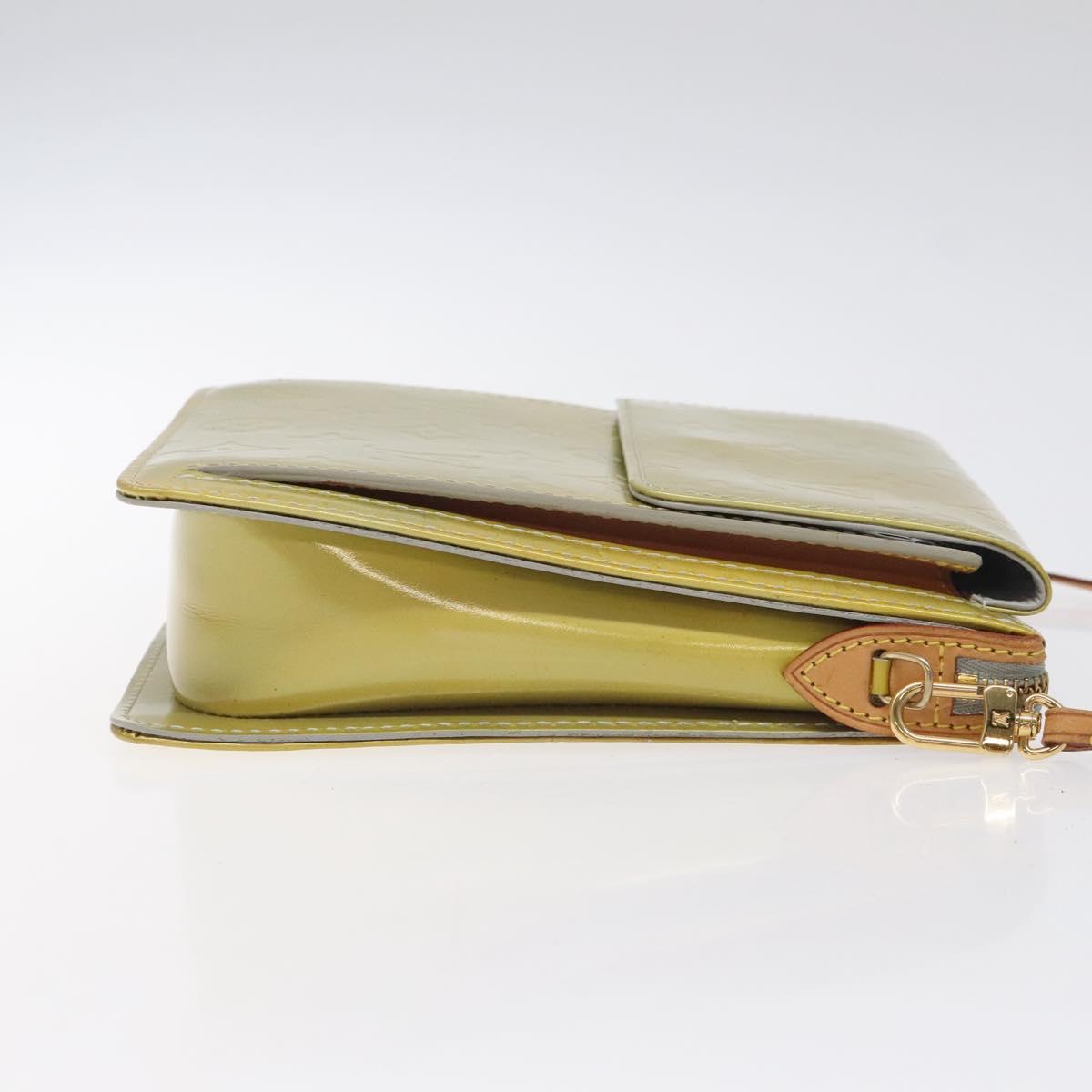 LOUIS VUITTON Monogram Vernis Motto Accessory Pouch Gris M91030 LV Auth gh156