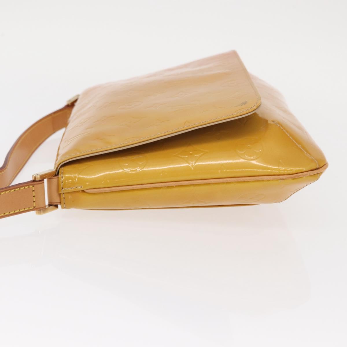 LOUIS VUITTON Monogram Vernis Thompson Street Bag Beige M91301 LV Auth gh1566