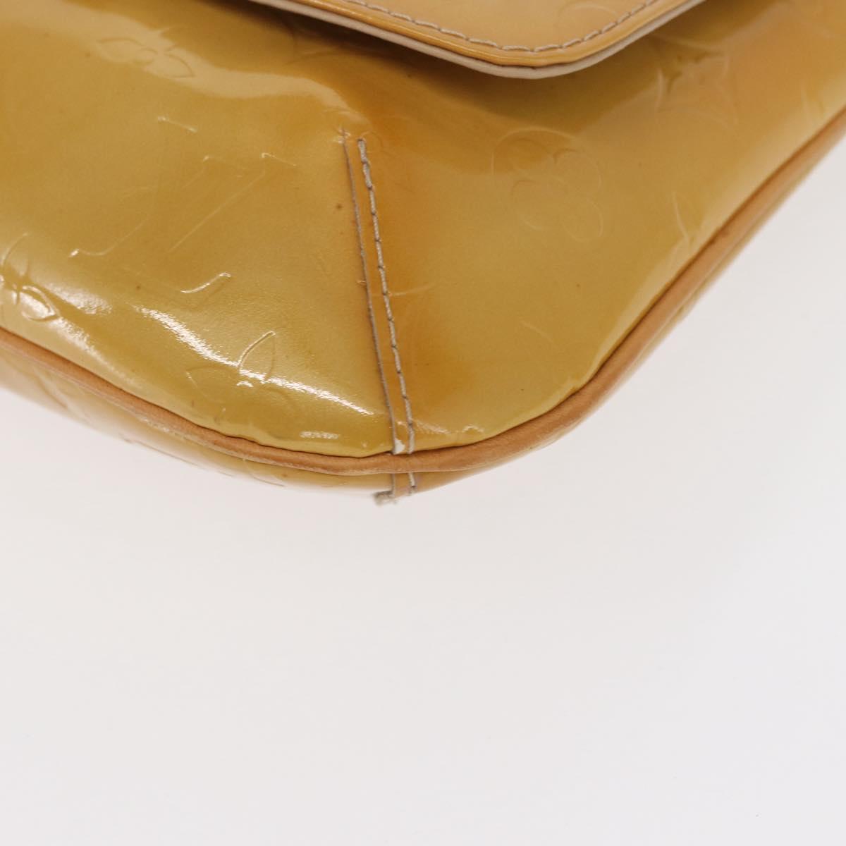 LOUIS VUITTON Monogram Vernis Thompson Street Bag Beige M91301 LV Auth gh1567
