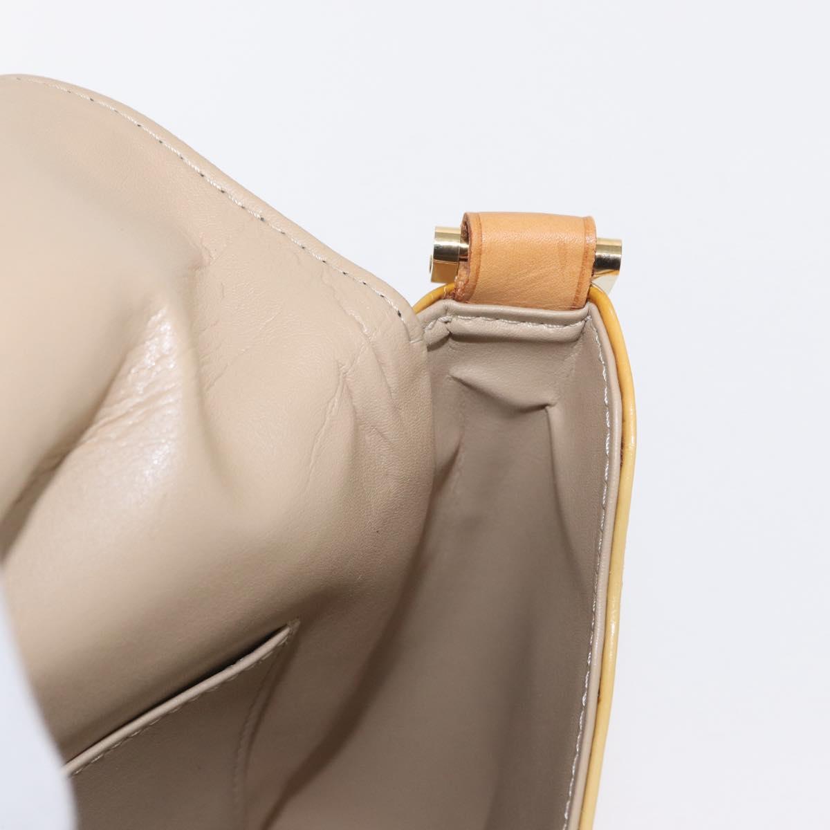 LOUIS VUITTON Monogram Vernis Thompson Street Bag Beige M91301 LV Auth gh1567