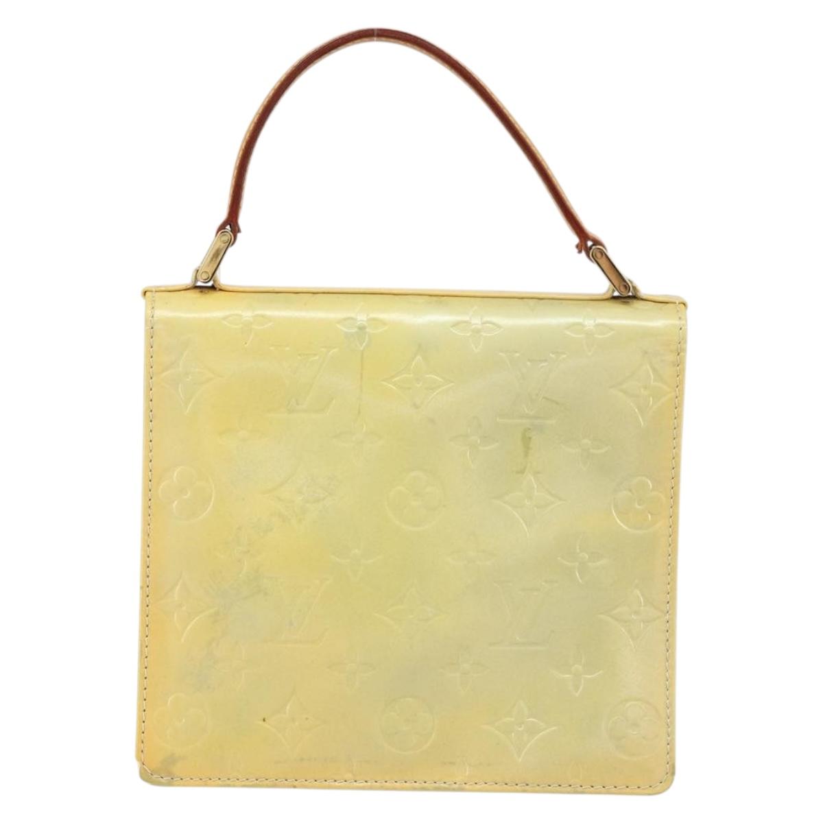 LOUIS VUITTON Monogram Vernis Spring Street Hand Bag Gris M91029 LV Auth gh1568