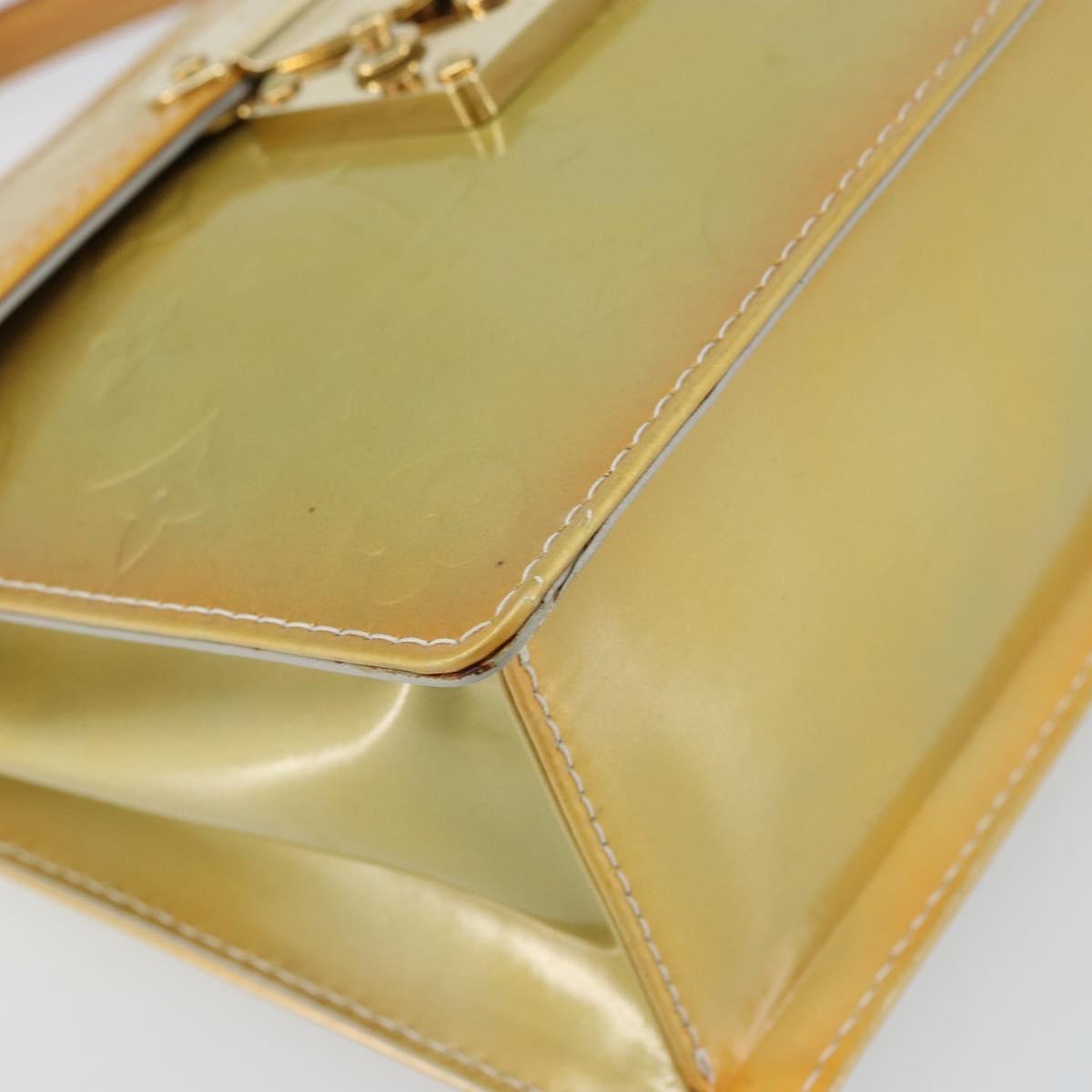 LOUIS VUITTON Monogram Vernis Spring Street Hand Bag Gris M91029 LV Auth gh1569