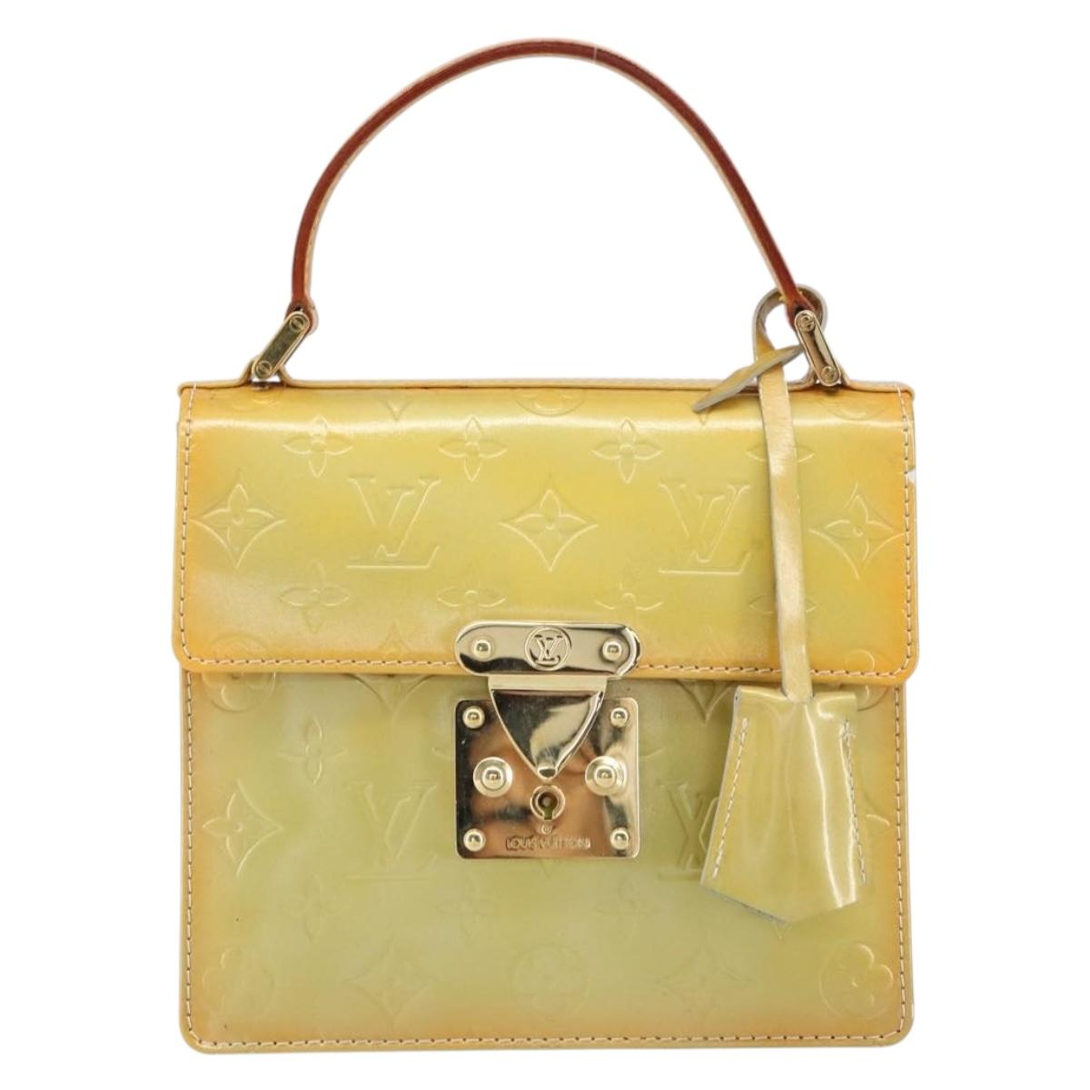 LOUIS VUITTON Monogram Vernis Spring Street Hand Bag Gris M91029 LV Auth gh1569